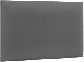 murando - Upholstered Single Bed Headboard - Rectangle Velvet - 40 x 50 cm 1 Piece - Decorative Panels for Walls - Upholstered Panel for Children's Bedroom - Elegant Design - Light Grey | 1 Pezzo, Pannelli Decorativi per Pareti, Pannello Imbottito per Cam
