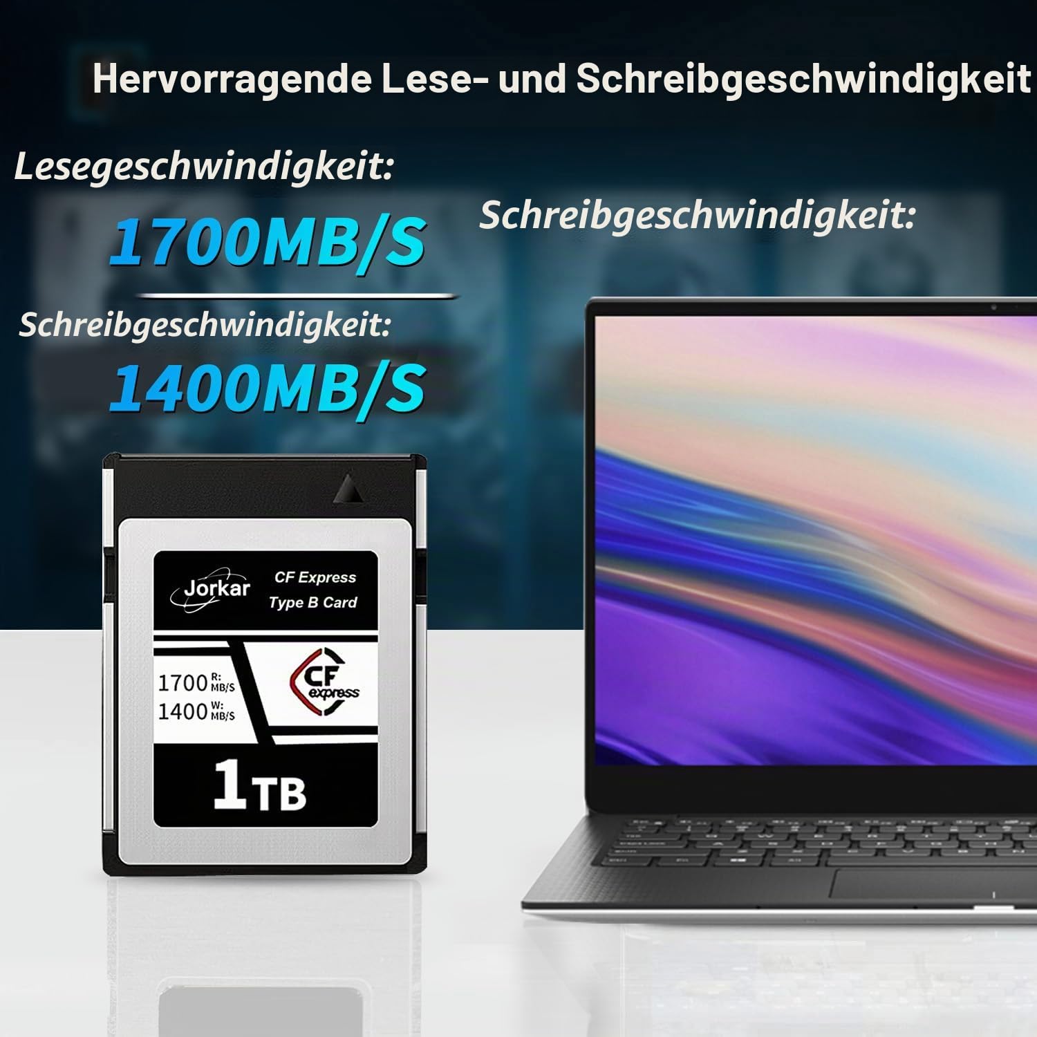 CFexpress Typ B 128GB Speicherkarte für Kameras Nikon Z6II/Z7II/D6/D5/D500,for Canon EOS-1DX/C300/C500/R5C R3,for Panaso GH6/S1/S1R/S1K, DJI Ronin 4D RAW 8K 4K