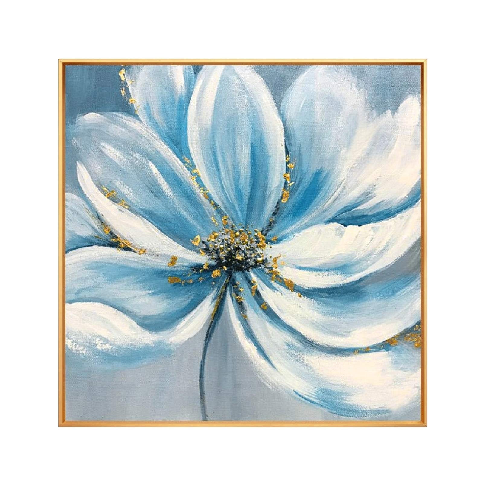 Peinture fleur abstraite à l'huile pour valoriser un mur vide