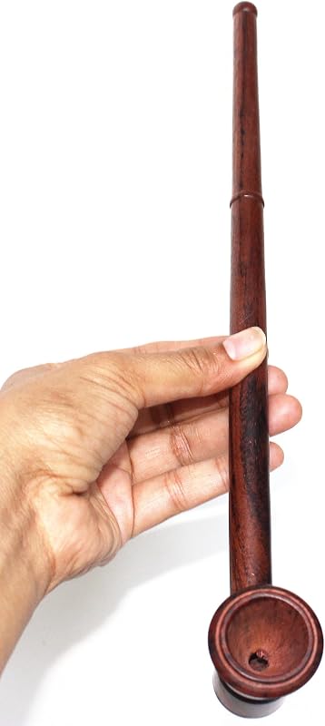 Handcrafted Churchwarden PearWood Hobbit Pipe Gandalf Wizard Pipe Long Stem Wooden Tobacco Pipe 10" inches Long - Pipe Stand not Included