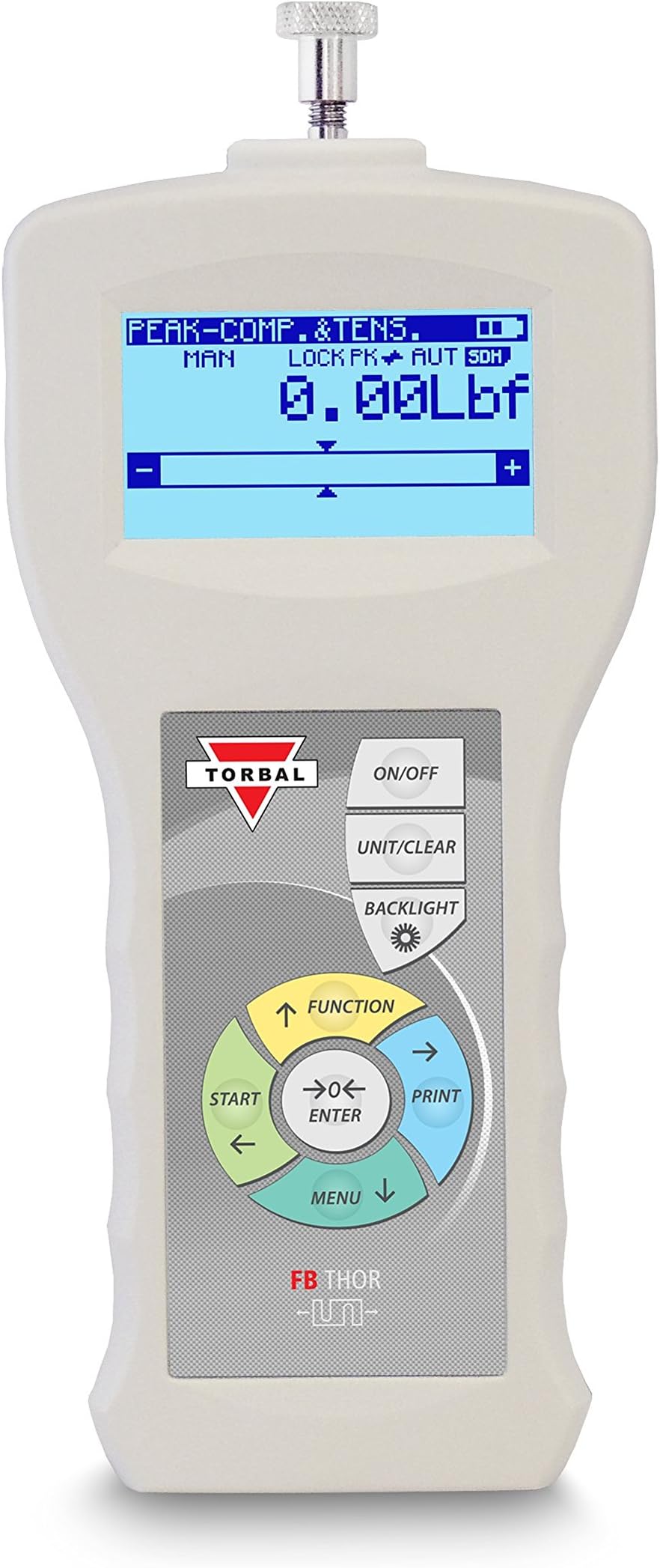FB500 Digital Force Gauge with NIST Traceable Certificate, 100lbf x 0.02lbf, Tension and Compression, Built-in microSD, USB, RS232