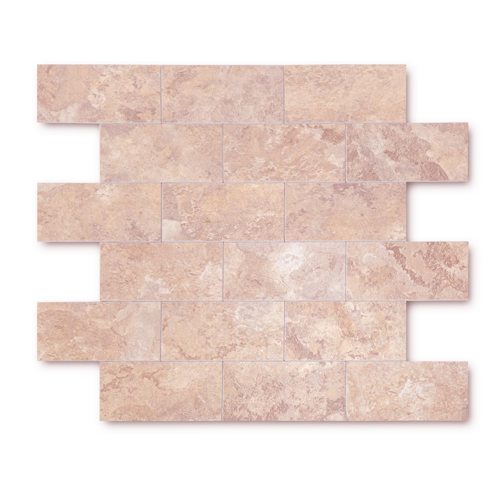 2026 New Upgrade Peel and Stick Backsplash Tile, Peel and Stick 11.34" X 11.57" Wall Tile for Kitchen, Bathroom, Fireplace, Laundry (Beige Stone Rocks, 10 Packs)