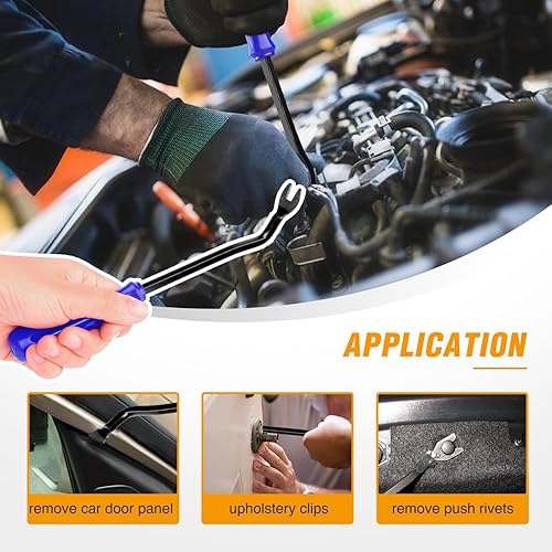 Vista 55 de GOOACC 190 clips de retención de automóvil y removedor de sujetadores, 18 tamaños y aplicaciones más populares, juego de remaches de pasador de 190
