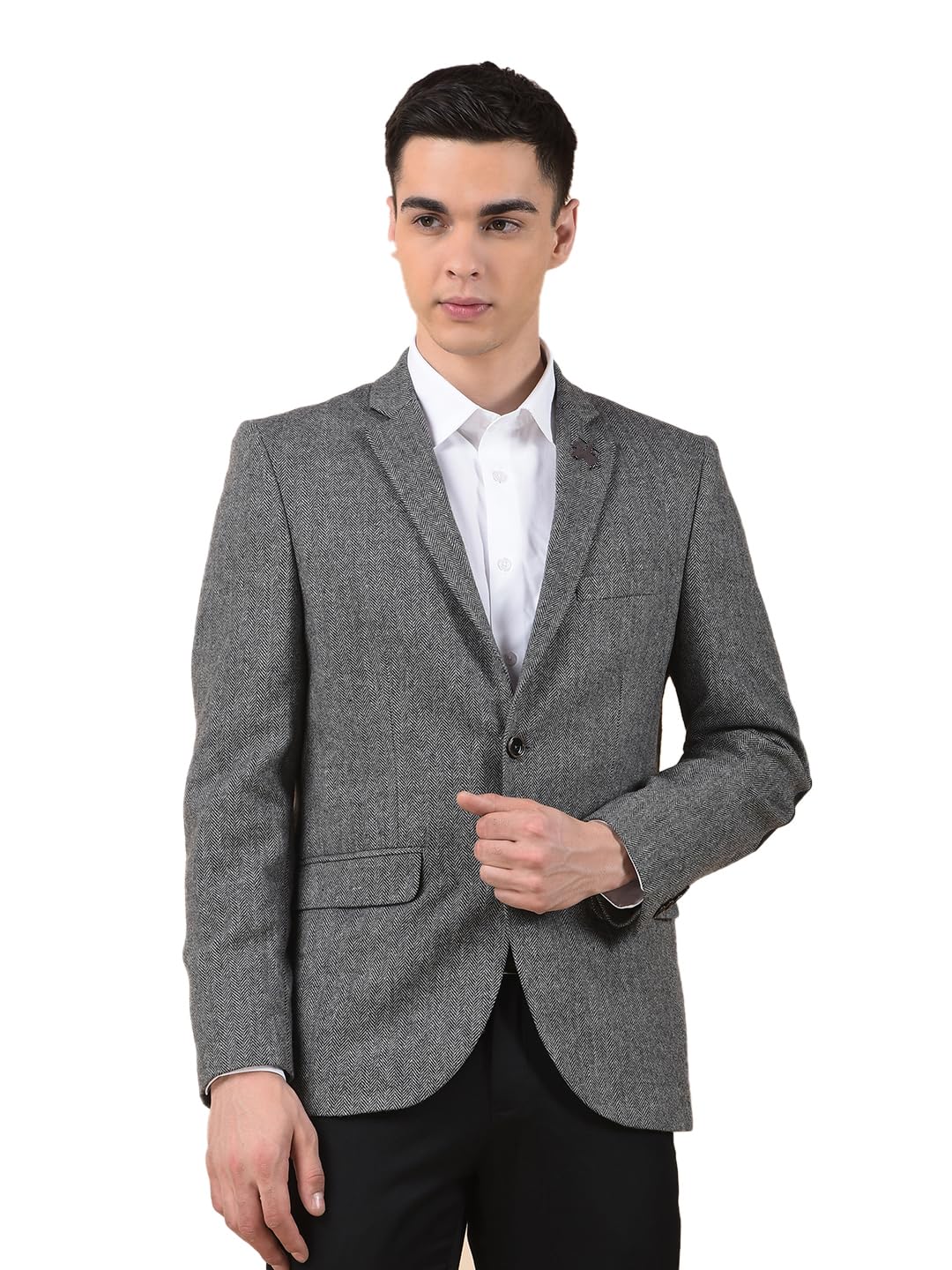 Blazer for Men l Premium Casual Blazer Slim Fit Notched Collar Wool Blend Fabric Solid Pattern-image-48