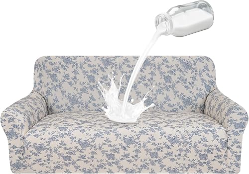Vista 67 de ALIECOM Fundas 100% impermeables para sofá de 3 cojines, fundas para sofá aptas para mascotas, lavables para perros, fundas elásticas estampadas