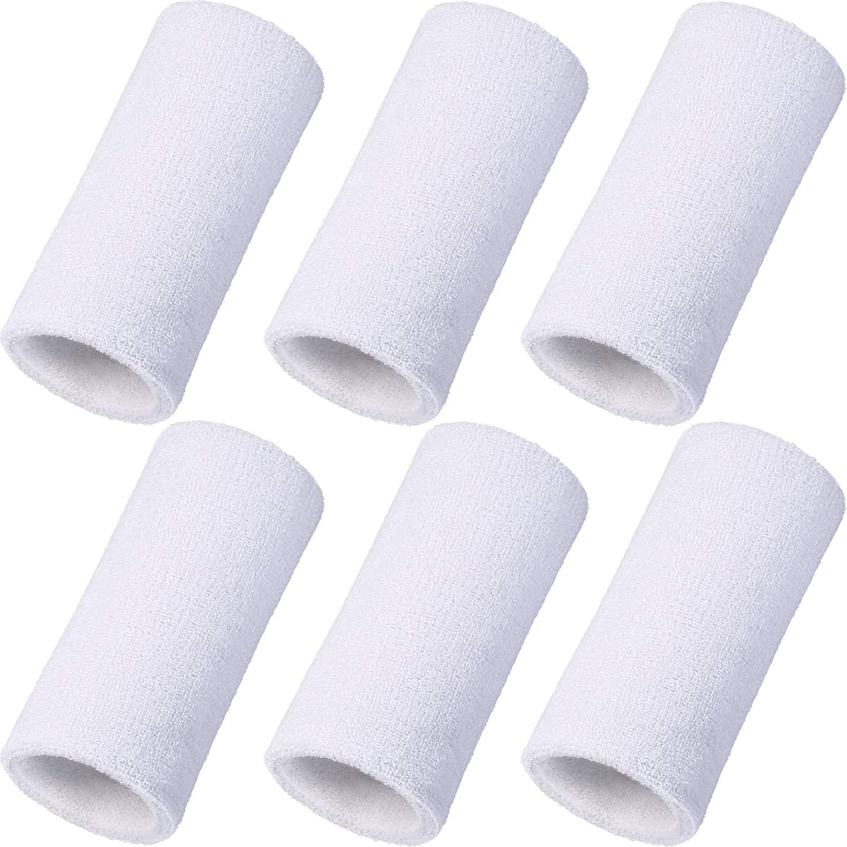 WILLBOND Muñequeras de 6 pulgadas para hombres y mujeres, tenis, elásticas, atléticas, muñequeras largas, absorbentes para baloncesto, tenis, correr, actividades al aire libre