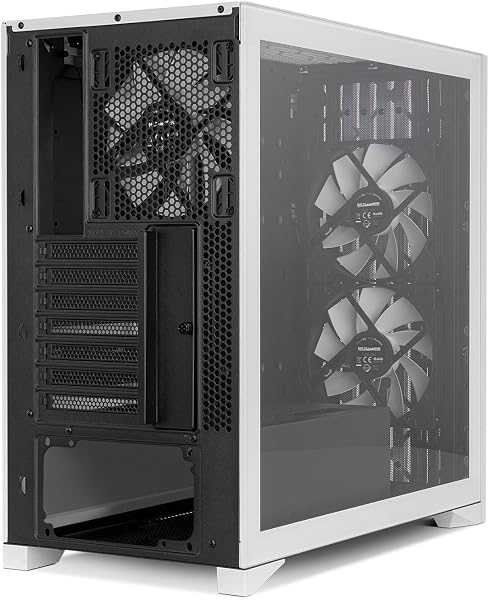 NOX Xtreme Products Hummer Element - Semitower ATX | M-ATX | ITX, Face Avant et Grille supérieure, côtés en Verre trempé, 3X 140mm Fans, Espace pour 10 Ventilateurs, USB-C et 3.0, Blanc - 4