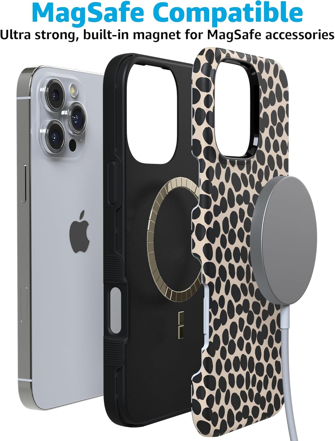 Casely iPhone 16 Pro Max Case | Lost in Spots | Cheetah Print | Bold Protective Design | Compatible with MagSafe - Image 4