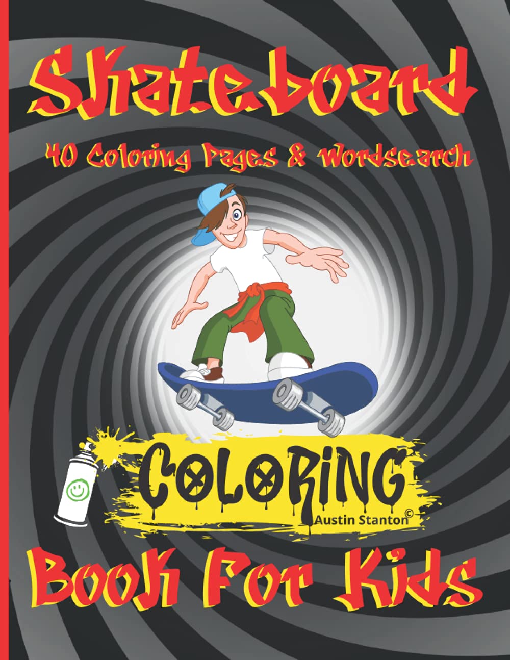 Skateboard Book: Kids Skateboarding Activity Coloring Book