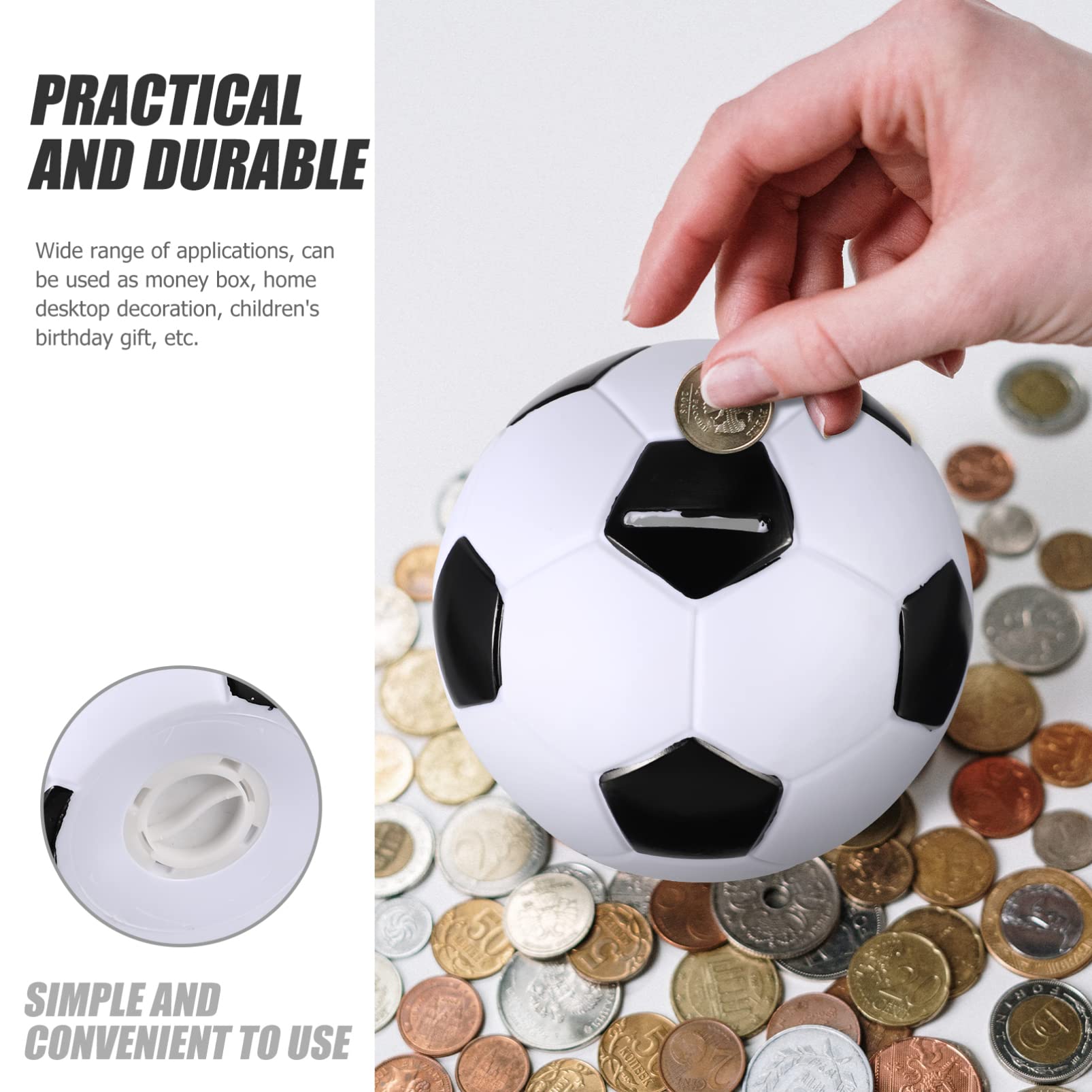 Amazon.co.jp: Toddmomy サッカーボール 貯金箱 子供用貯金箱 スポーツ