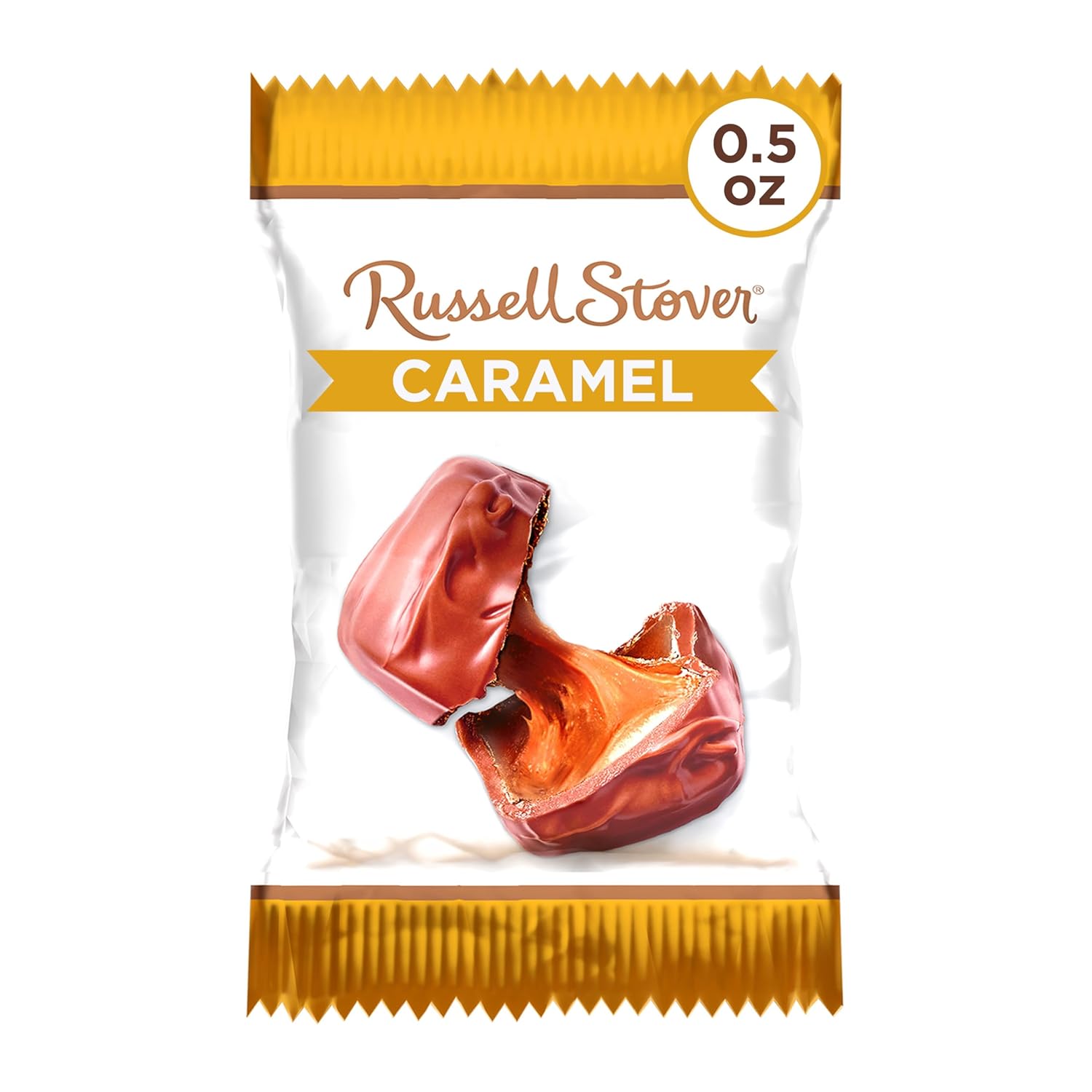 Russell Stover Milk Chocolate Caramels - 0.5 oz (Pack of 36)