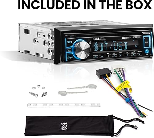 Miniatura 8 de BOSS Audio Systems 750BRGB Estéreo de coche - Din único, Bluetooth, reproductor de CD, receptor de radio AM/FM, USB, entrada AUX, iluminación