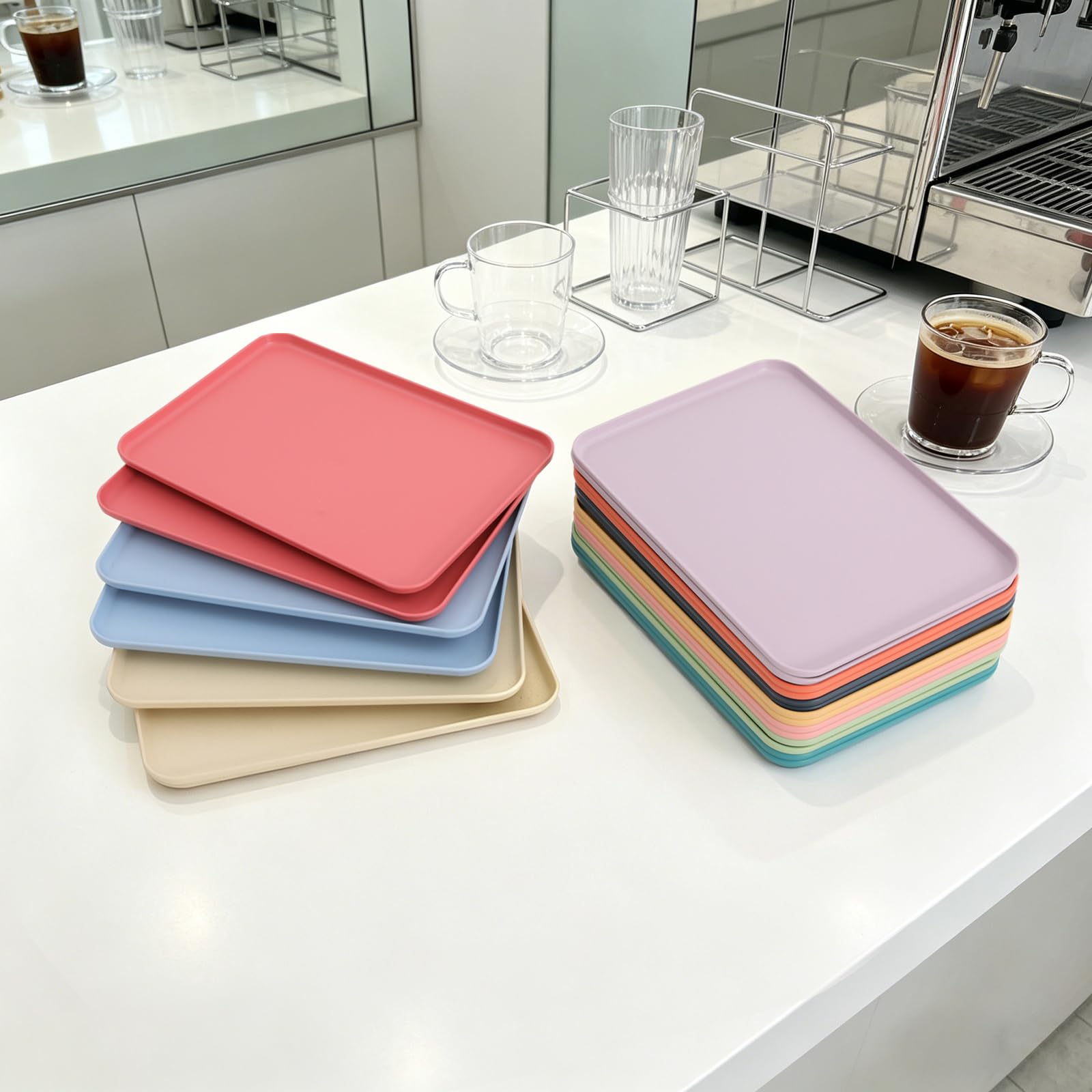 Set di 20 vassoi grandi, colori assortiti