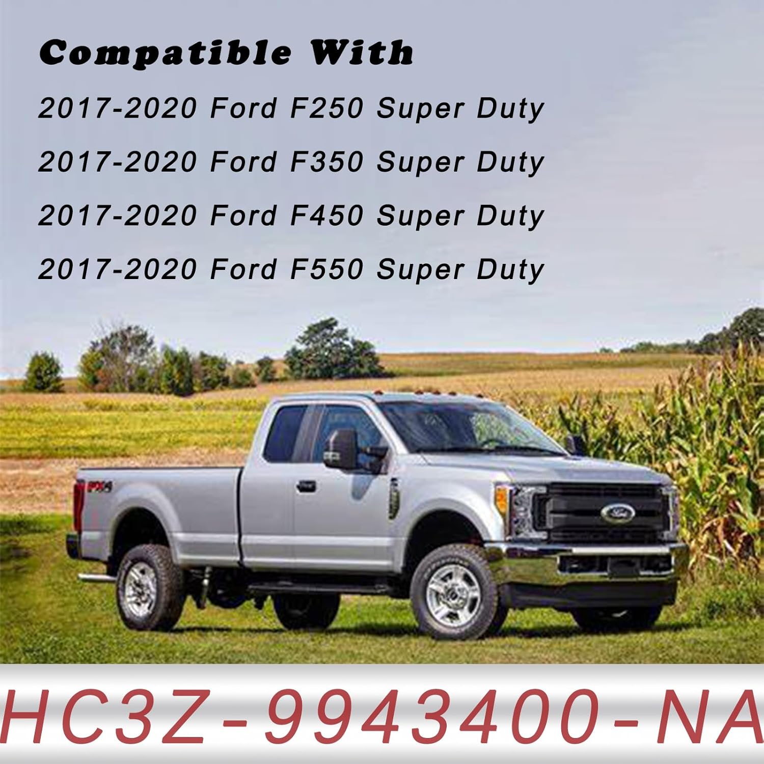 TQPONLY Tailgate Handle with Keyhole&Camera Hole,Compatible with 2017-2020 Ford F250 F350 F450 F550 Super Duty Pickup Rear Door Latch Handle (Textured Black)