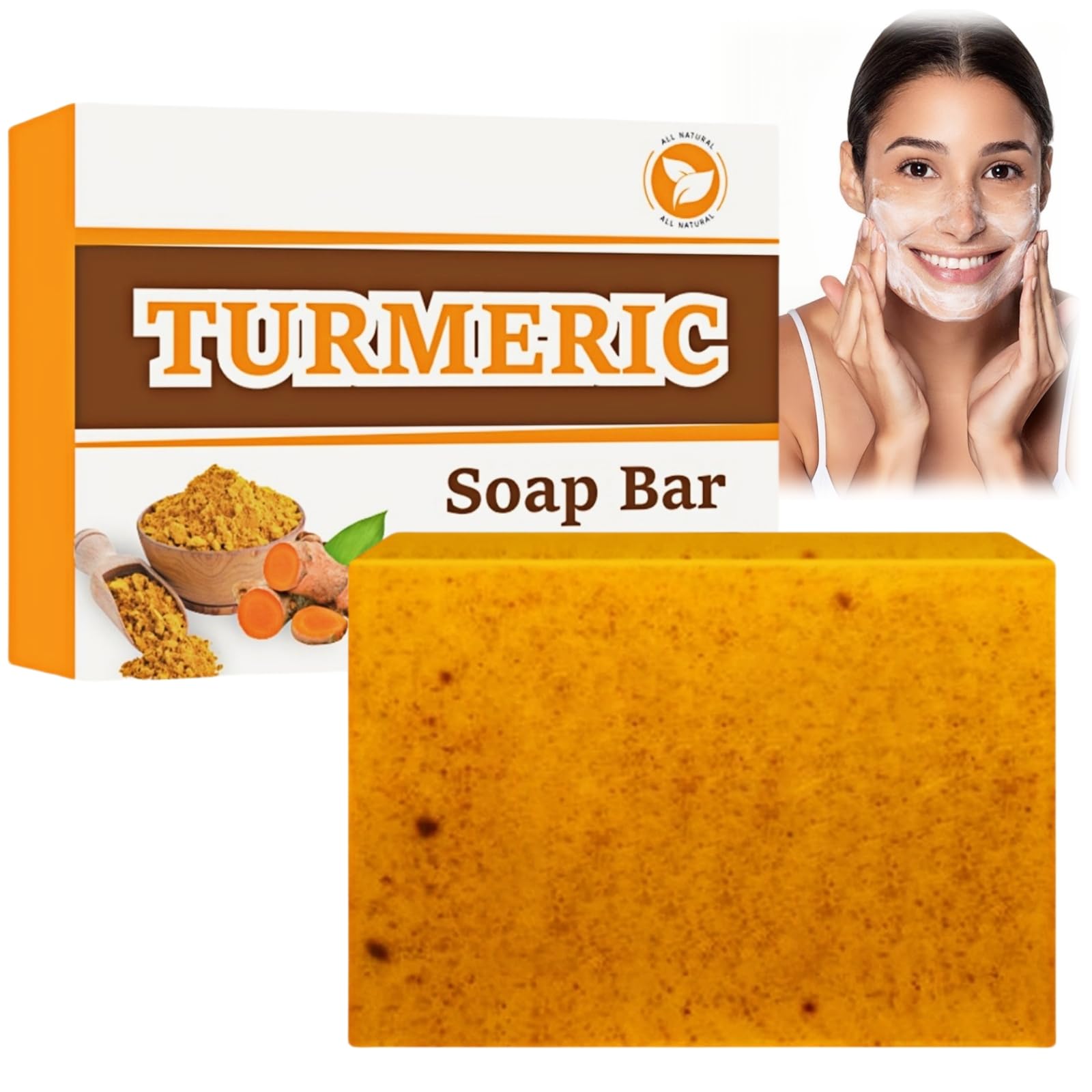 Turmeric Soap Bar, Natural Kojic Acid Soap, Turmeric and Kojic Acid Soaps, Brightens Skin