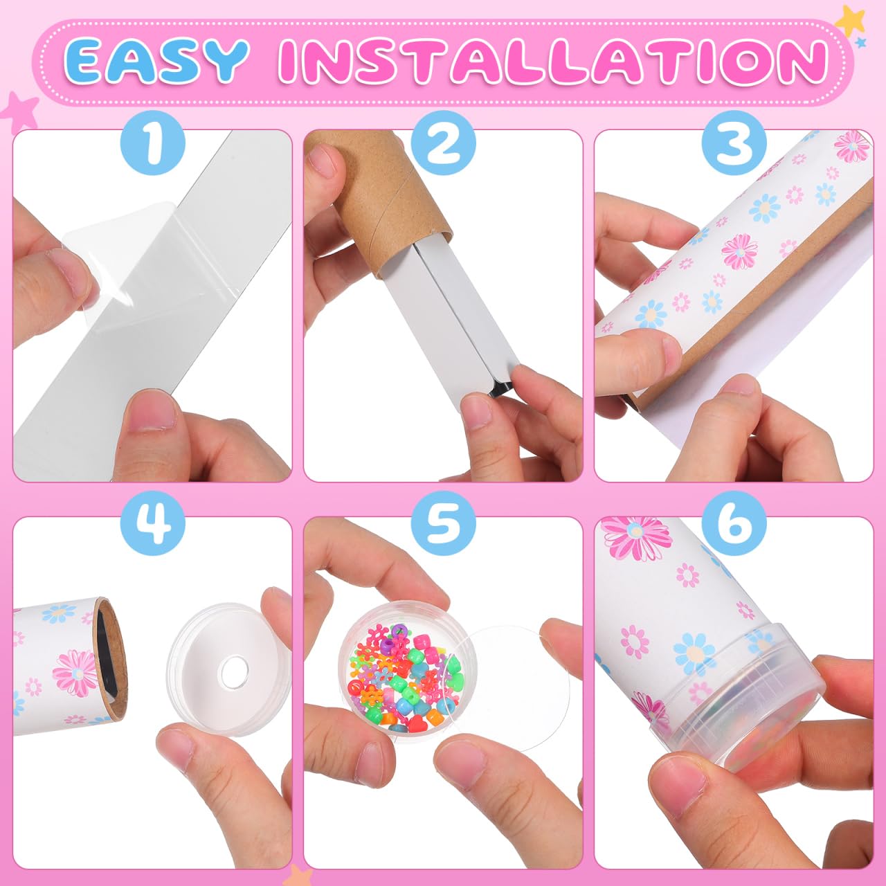 Amazon | SEWACC 万華鏡 キット 手作り おもちゃ 子供 5個セット DIY