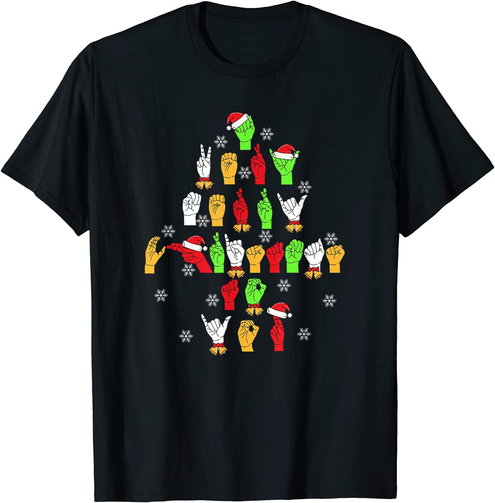 Funny Asl Christmas American Sign Language T-Shirt