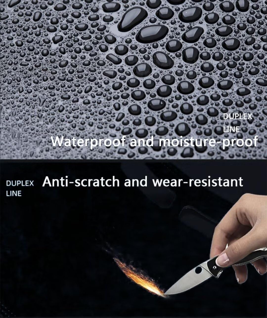 Leather Dashboard Cover Compatible with LR Range Rover Sport 2005-2006,Dash Board Cover mat Anti-Slip Sun-Proof and dust-Proof（Black）