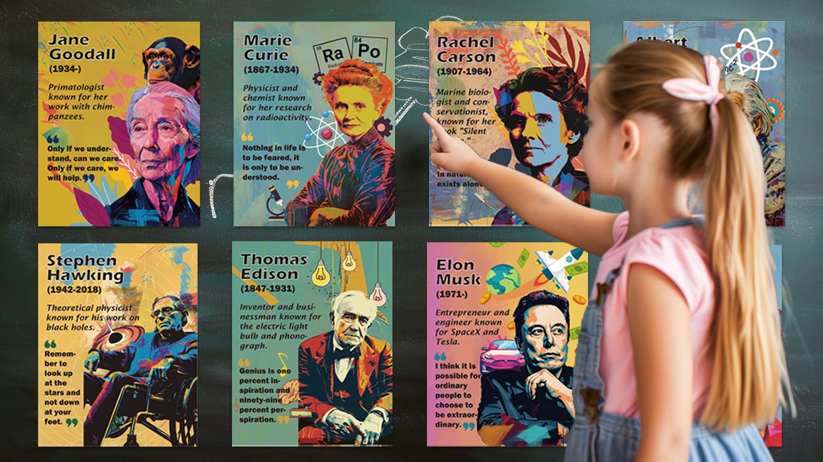 Wissenschafts-Poster Set Für Klassenzimmer – 16 Poster & 10 Ausschnitte, Bunt, Ca. 33x23,5 Cm, Inkl. 80 Klebepunkte