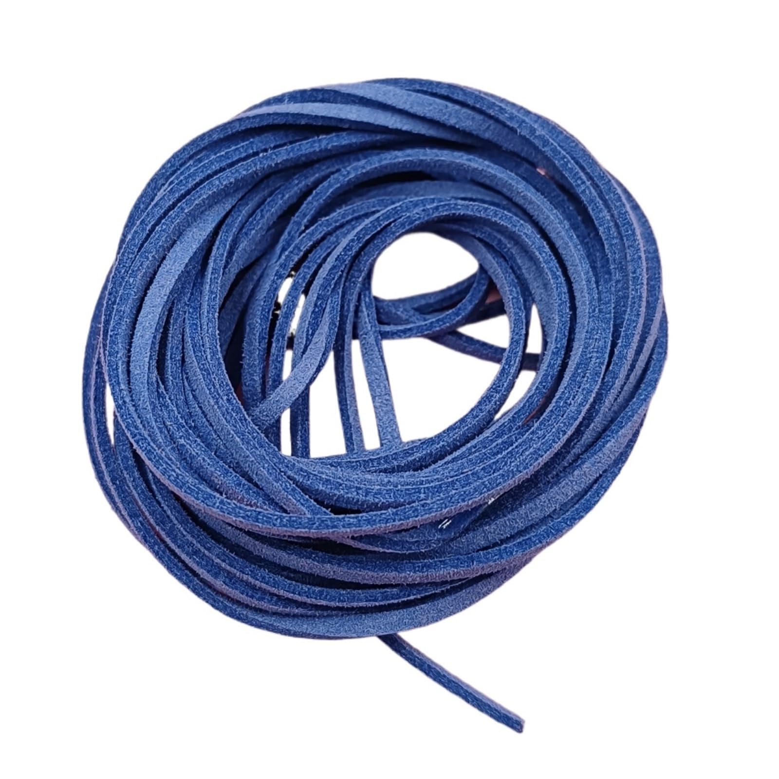 Leather Cords for Jewellery Making 10Pcs 4.5M 1.5mm Flat Korean Velvet Thread Faux Suede Leather Cord Rope Thread to Make Braided Bracelet Necklace(Dark blue)