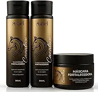 Kit Shampoo, Condicionador e Máscara 300ml-Cavalux Asbel| Crescimento Capilar Acelerado, Anti Queda com Biotina e Queratina | Tratamento Profissional e Brilho Espelhado