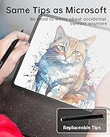 Vista 5 de Uogic Bolígrafo para Microsoft Surface, duración de la batería de 90 días, escritura suave, rechazo de palma, 1024 niveles de presión, punta HB