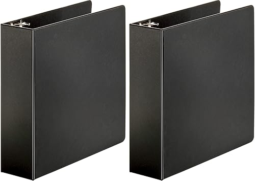 Business Source Carpeta básica de anillos redondos de 3 pulgadas (paquete de 2)