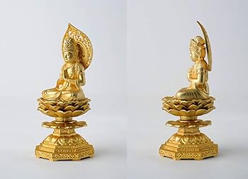 Amazon｜仏像 勢至菩薩 15cm（金メッキ/24金） 仏師：牧田秀雲