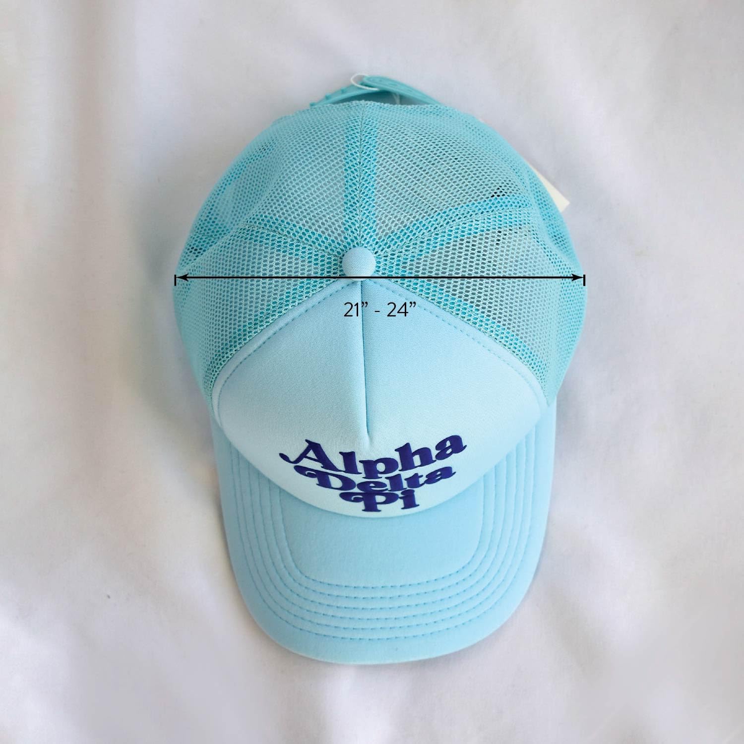 Sorority Shop Sigma Delta Tau Baseball Cap - Mesh Trucker-Style Hat, Padded Front Panel and Snap Closure, Sigma Delta Tau Gifts for Women Blue - Image 2