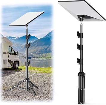for Starlink Mini Tripod Mount, Portable Tripod Stand with 3-Level Height and Adjustable Pipe Adapter, Mounting Kit for Outdoor Camping RV Travel, MiniV4 Internet Kit Satellite Accessories