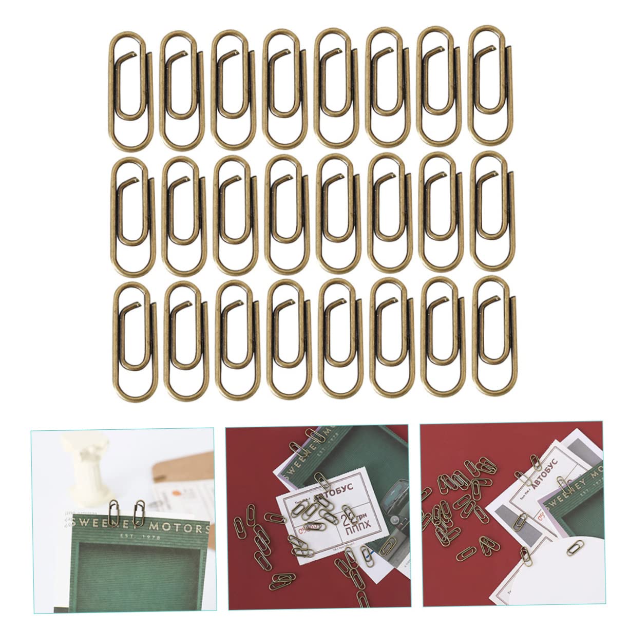 SHINEOFI 500pezzi Graffette Metalliche Retro Per Ufficio e Scuola Clip Per Documenti Multiuso Struttura Robusta e Affidabile Facili Da Usare