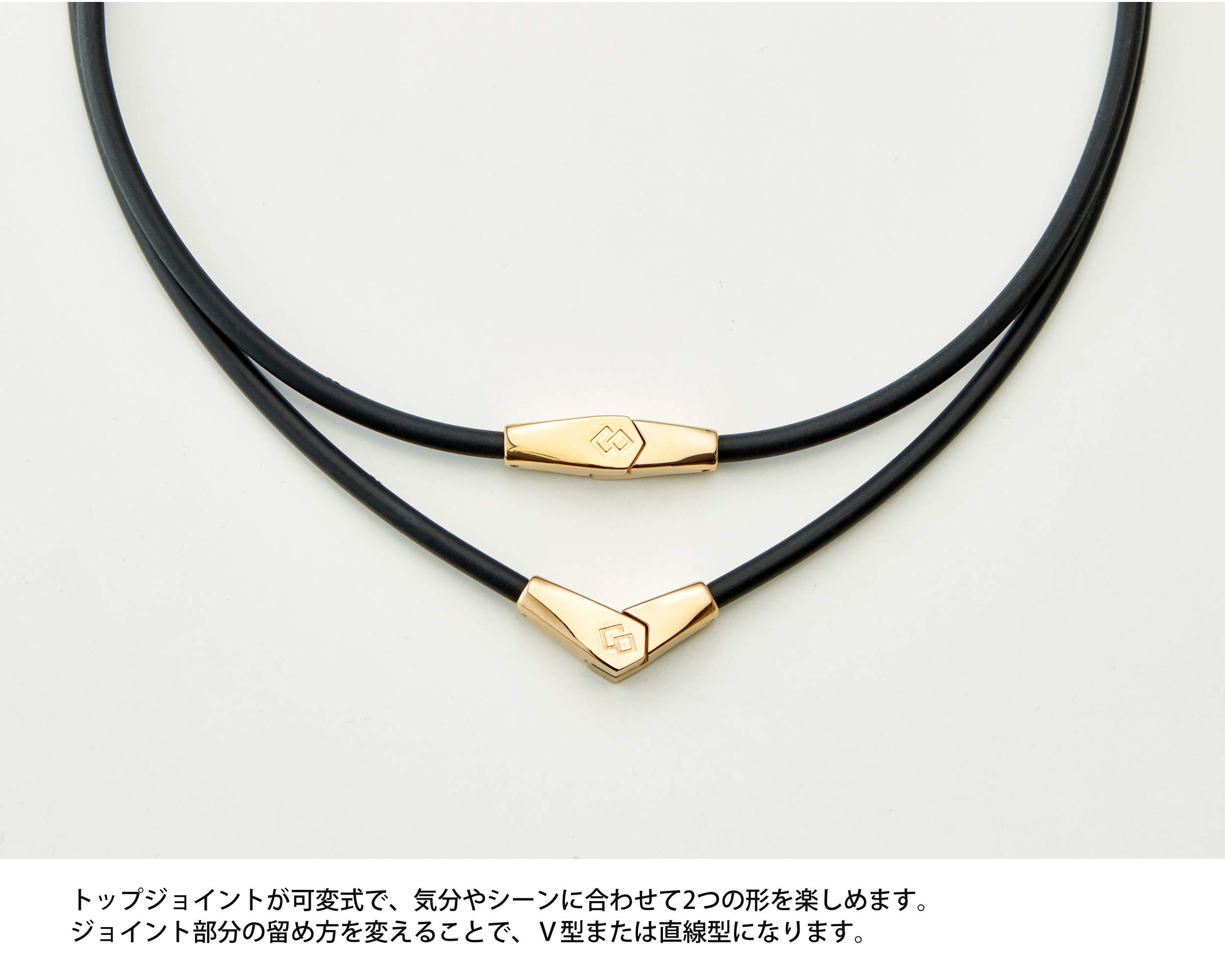 Amazon.co.jp: コラントッテ 磁気ネックレス ALT ブラック×ゴールド M