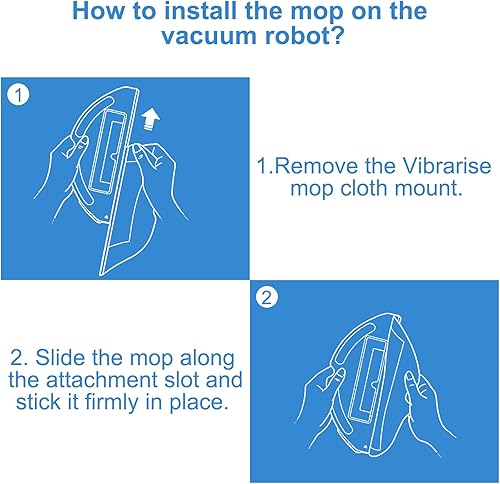 Miniatura 6 de Fixbetter 10 almohadillas de repuesto para Roborock Q7Q7+Q7 MaxQ7 MAX+S5S50S51S55S5 MAXS6S6 MaxS6 MAXVS6 PureE-SeriesQ8 MaxQ8 Max+Q5 Pro Robot