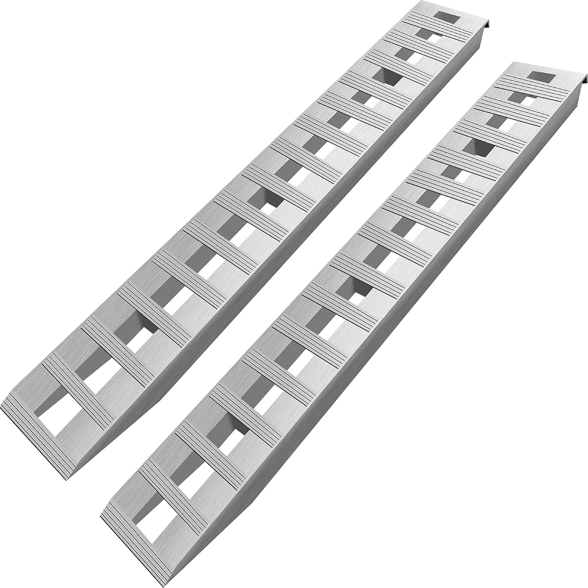 Rampas de aluminio de 84x14 pulgadas, capacidad de 6000 libras, rampas para remolque de coche, camión, ATV, 1 par, 2 rampas | Capacidad combinada de 6000 libras, rampas de carga ATV para camionetas, motocicletas, cortadoras de césped, automóviles, tractores agrícolas, carros