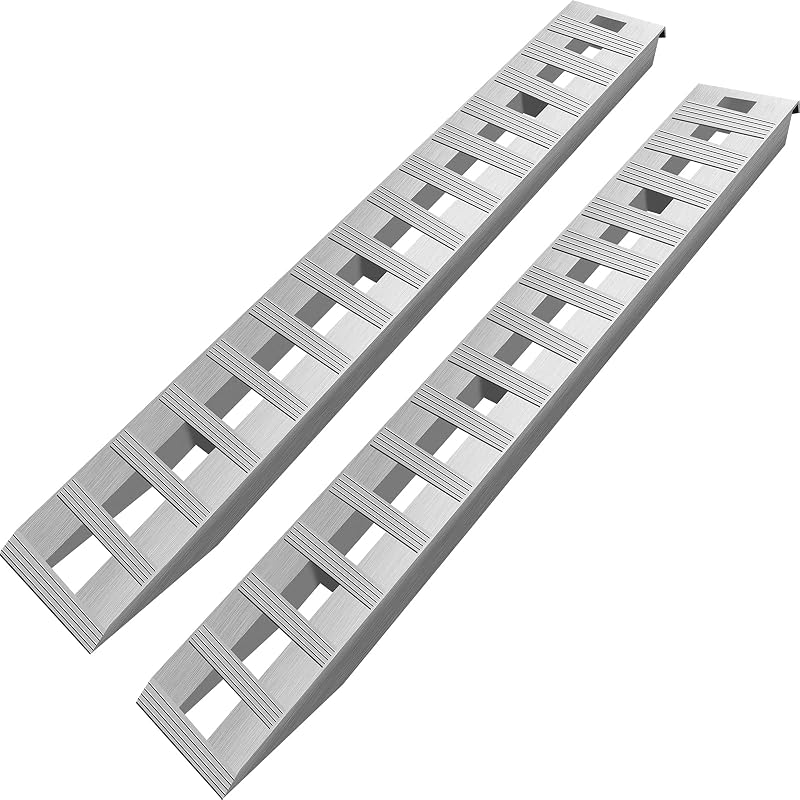 Rampas de aluminio de 84x14 pulgadas, capacidad de 6000 libras, rampas para remolque de auto, camión, ATV, 1 par, 2 rampas | Capacidad combinada de 6000 libras, rampas de carga ATV para camionetas, motocicletas, cortadoras de césped, automóviles, tractores agrícolas, carros