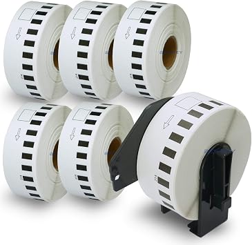 BETCKEY Replace for Brother DK-2214 0.47in x 100ft Labels[6Roll/1Holder]