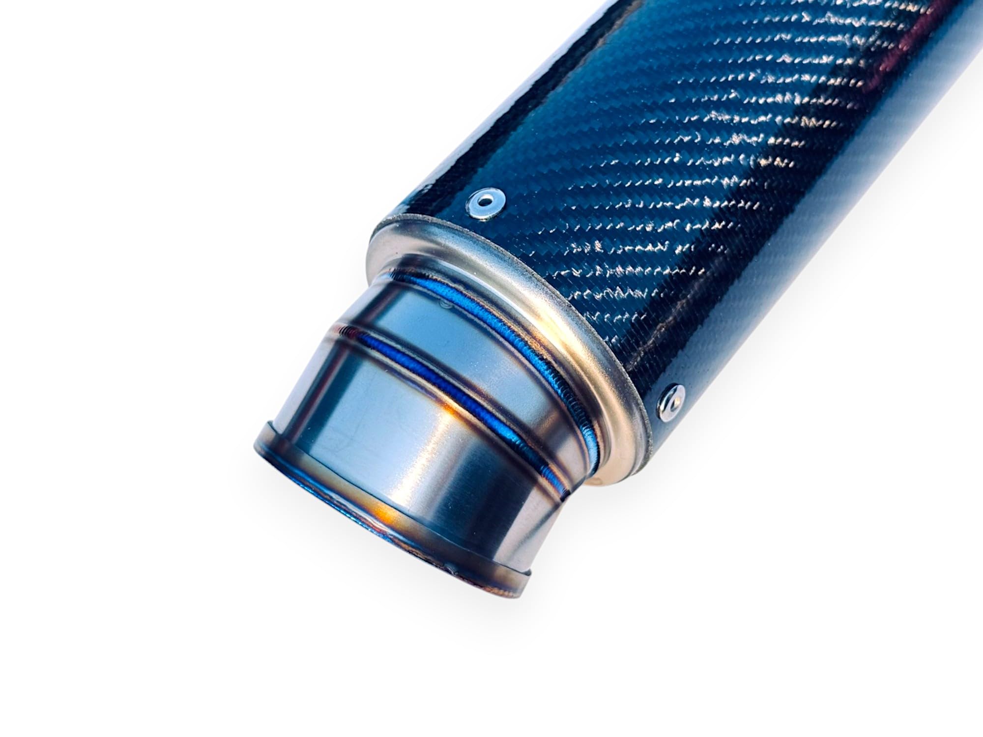 Amazon | 汎用! 60.5MM 450MM チタン カーボン CARBON サイレンサー 