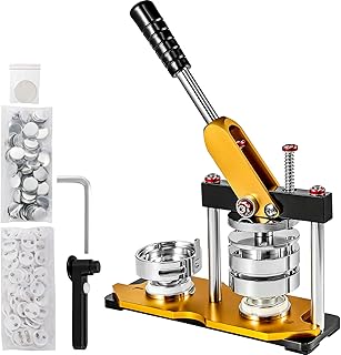 VEVOR Button Maker 75mm Rotate Button Maker 3inch Badge Maker Punch Press Machine with 100 Sets Circle Button Parts for Fr...