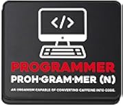 Programmer Mouse Pad Convert Caffeine Into Code, Funny Gift for Coder & Developer, Computer Nerd Mousepad, 2 Pack