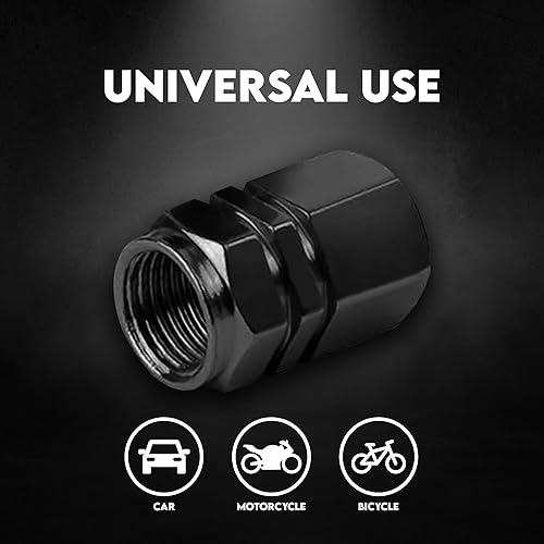 Miniatura 84 de Tapones para válvulas de neumáticos de automóvil, 4 unidades, cubiertas universales para vástagos, juego de tapas de válvula de neumático