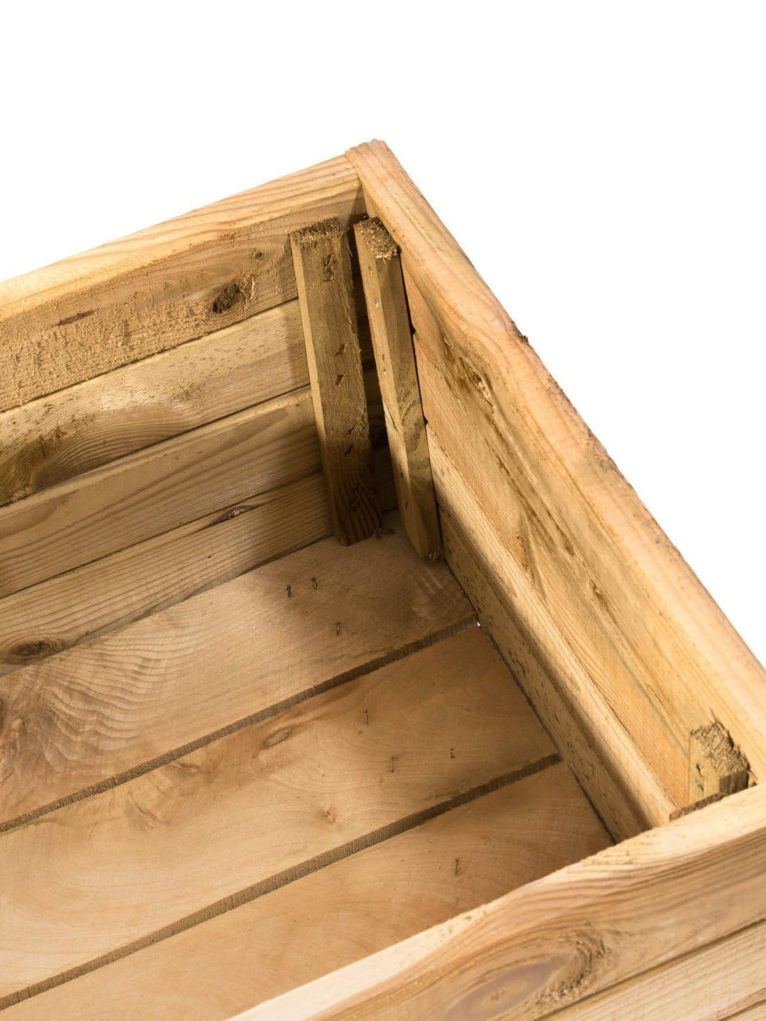 Jardin202 - Jardineras de Madera Maciza de Pino | Maceteros de Madera tratada para Jardín y Terraza | Cuadrado