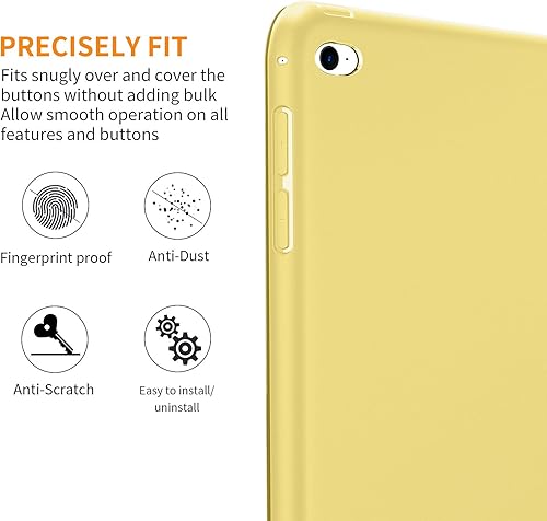 Miniatura 22 de DTTO Funda para iPad Mini de 5ª generación y iPad Mini 4, ultra delgada y ligera, con cubierta trasera de TPU suave, apagado y encendido automático