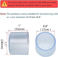 Vista 2 de uxcell 7/8 "0.827 in redonda patas de silla tapas tapas almohadillas protectores de piso de madera muebles muebles taburetes cubiertas 4 unids