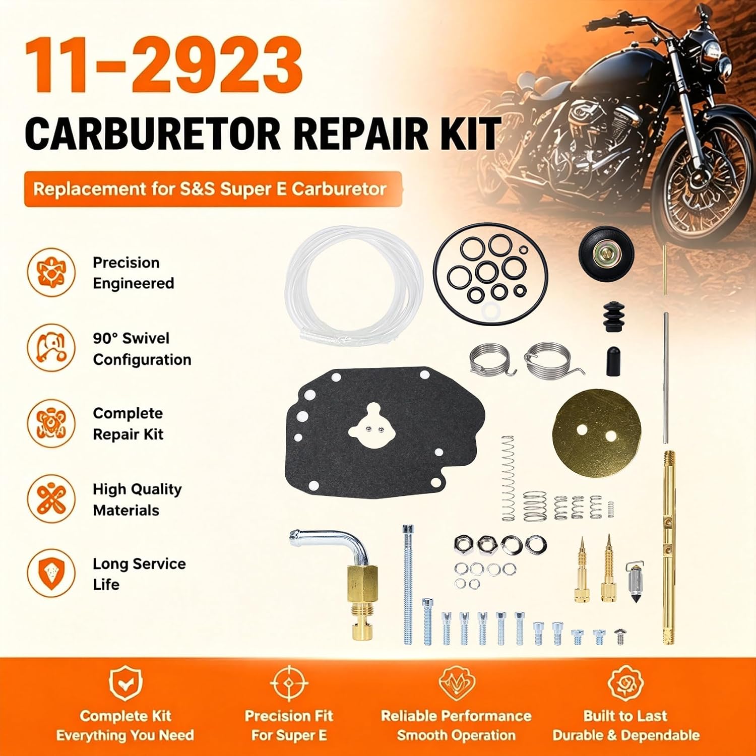 Carburetor Rebuild Kit for S&S Super E 90 Deg Swivel