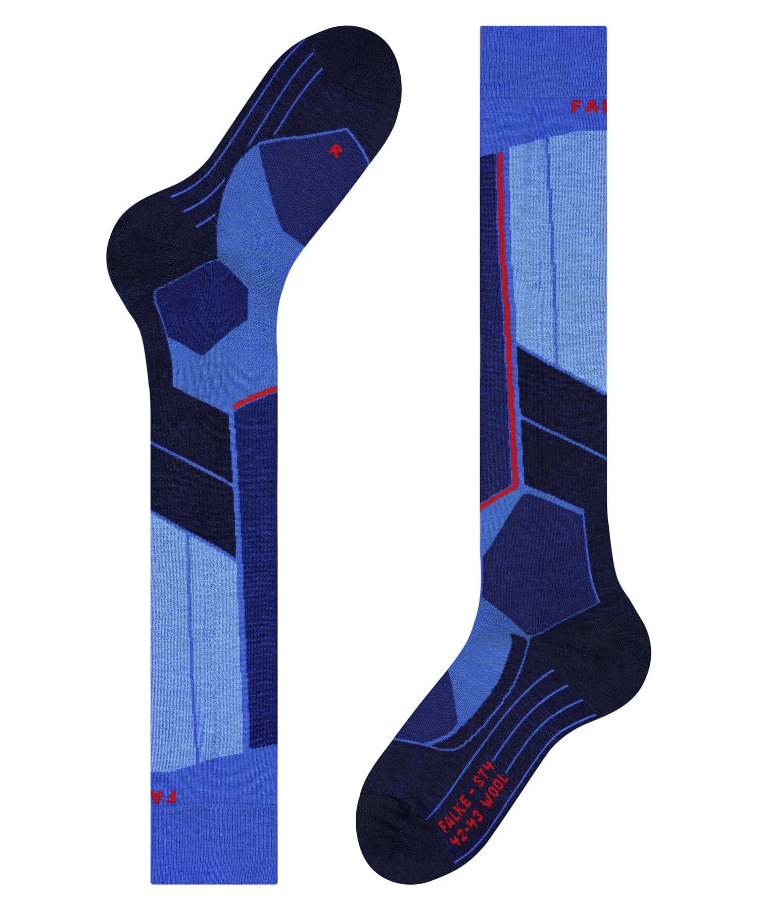 FALKE Homme St4 Wool Chaussettes De Ski Rembourrage Ultra-Léger Fines Pour Longues Randonnées À Ski Respirantes Séchage Rapide Régulation Climatique Anti-Odeur Laine Fil Fonctionnel 1 Paire