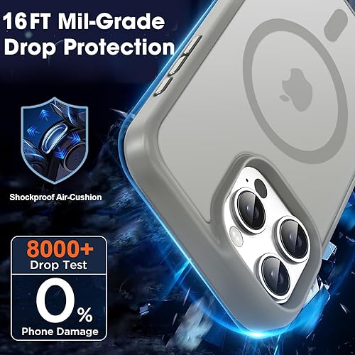 Vista 946 de MOCCA - Funda magnética resistente para iPhone 11 de 6.1 pulgadas, compatible con MagSafe, protector de pantalla de vidrio + protector de lente