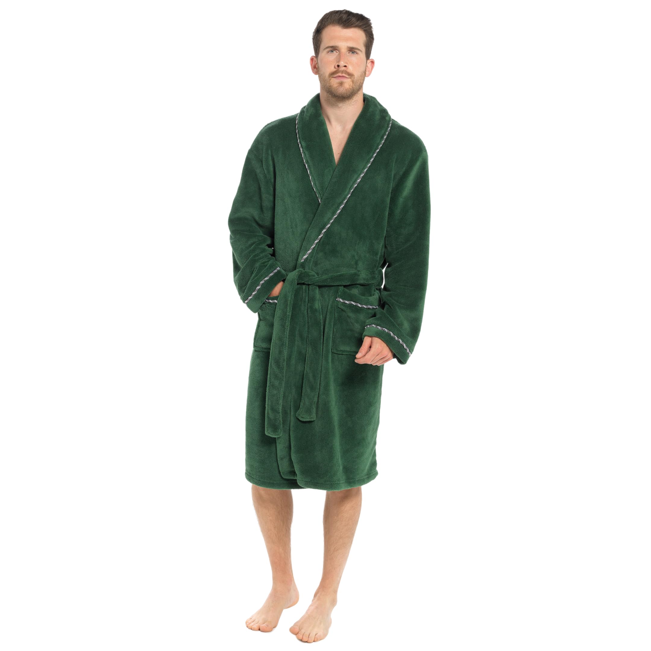 Strong Souls Peignoir en Polaire de Luxe pour Homme Doux et Chaud Peignoir Cadeau pour Homme