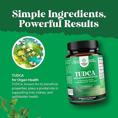 Miniatura 4 de Suplemento TUDCA de sal biliar avanzada  Extra Strength TUDCA 500mg por porción Sales biliares para apoyo renal y hepático de vesícula biliar  Ácido