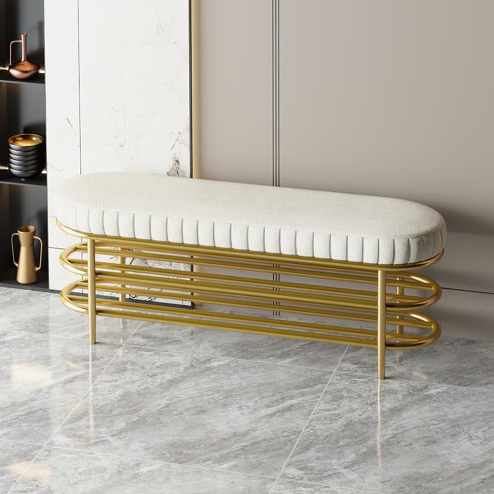Banc à chaussures d'entrée fonctionnel et tabouret de rangement 100 cm