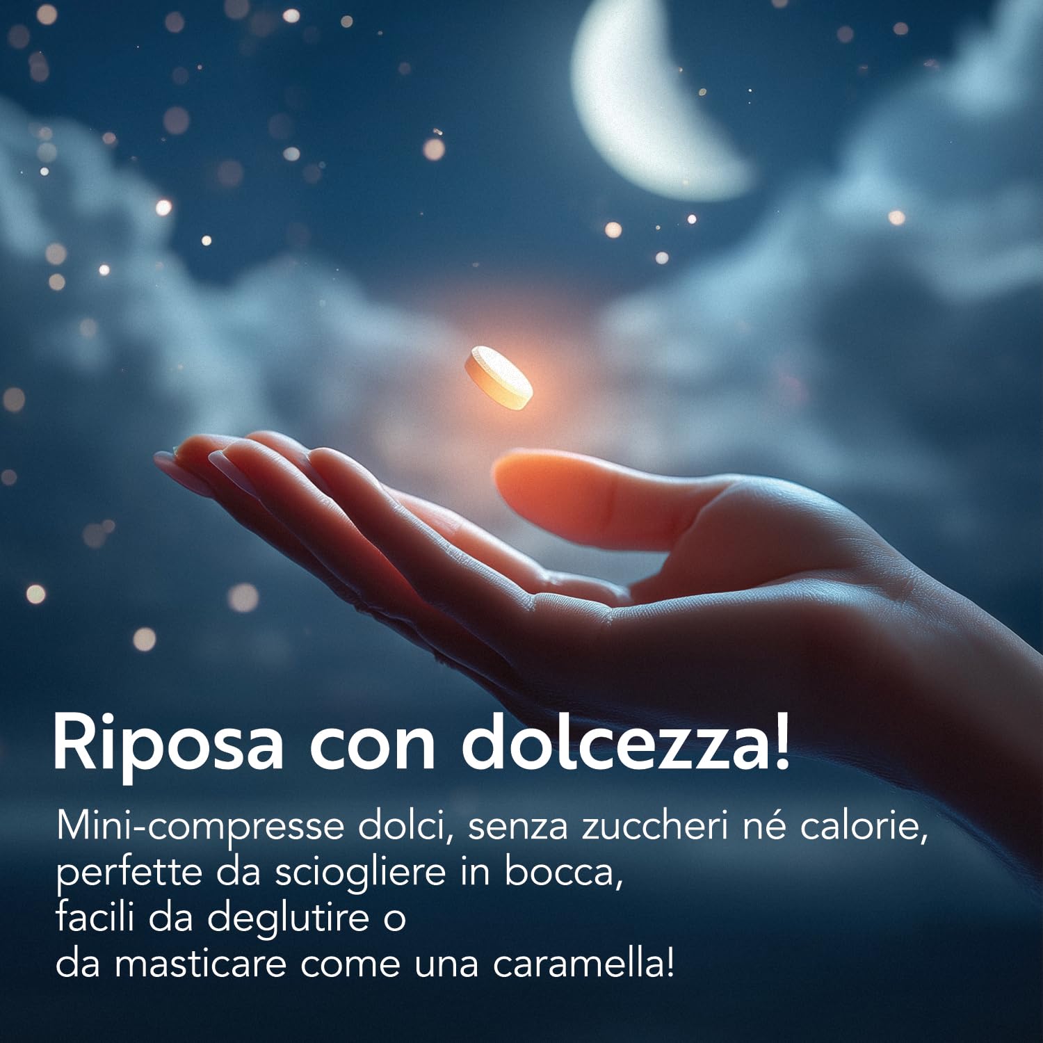 Melatonina Per Dormire Meglio – 1 mg per compressa – Caramelle melatonina forte e pura, senza zucchero – Allevia Jet Lag, Pastiglie per dormire come un Sonnifero Naturale Sonno zZZ – PiùLife